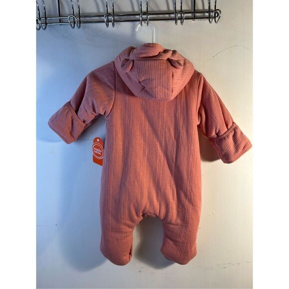 Wondernation baby pram suit pink 3/6 zipper new - Picture 4 of 5